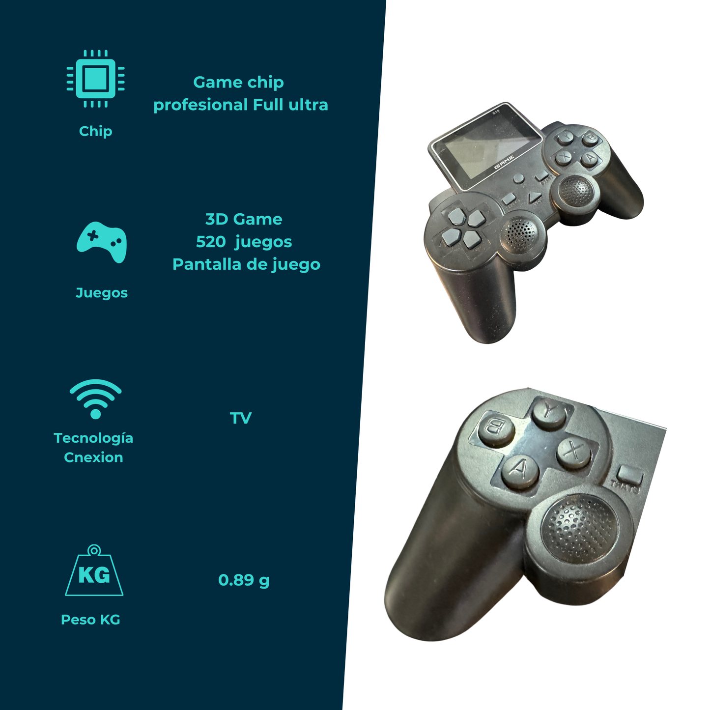 Mini Consola S10 Gamepad con Pantalla y Juegos Retro Integrados