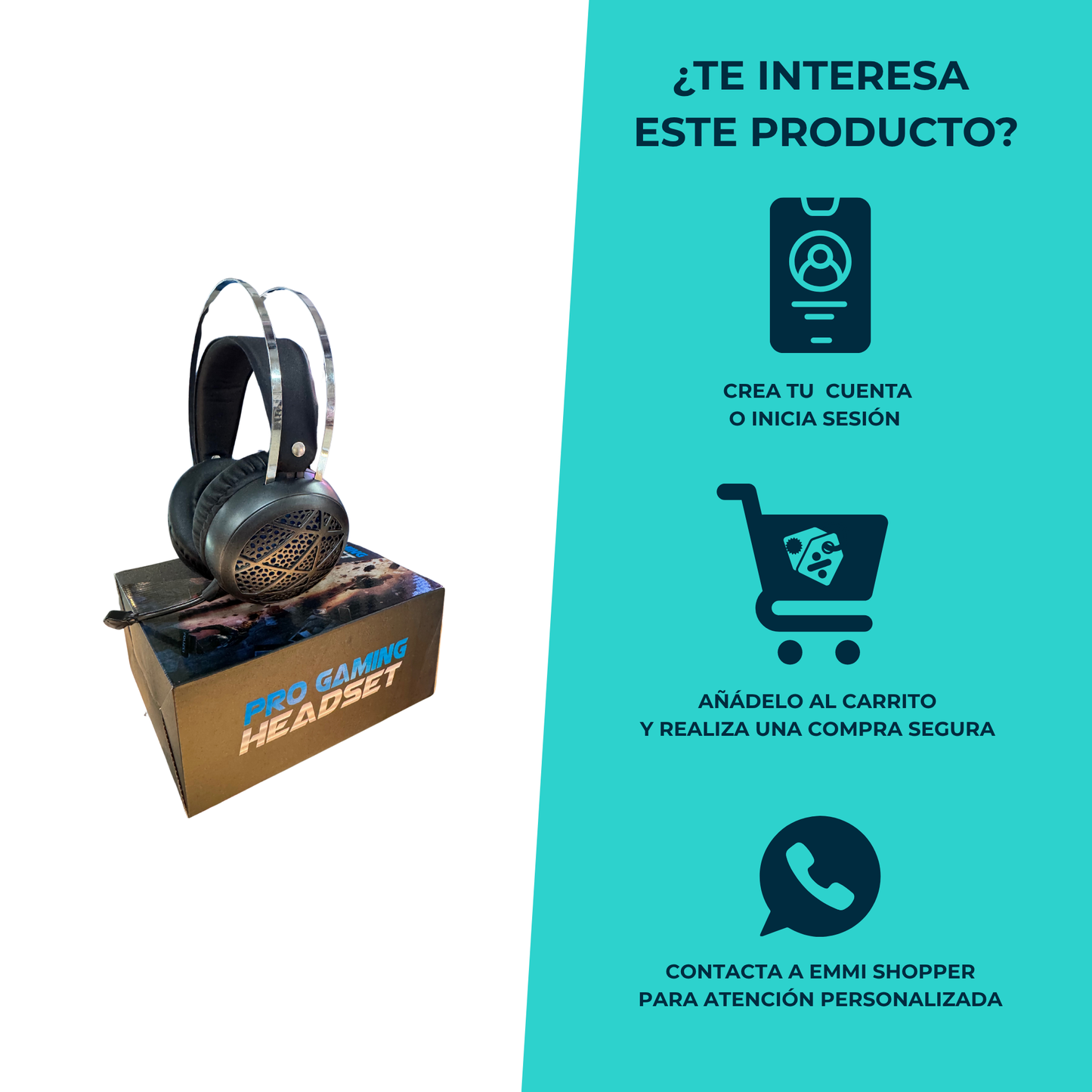 Audífonos Gamer PRO con Micrófono Retráctil y Banda Metálica