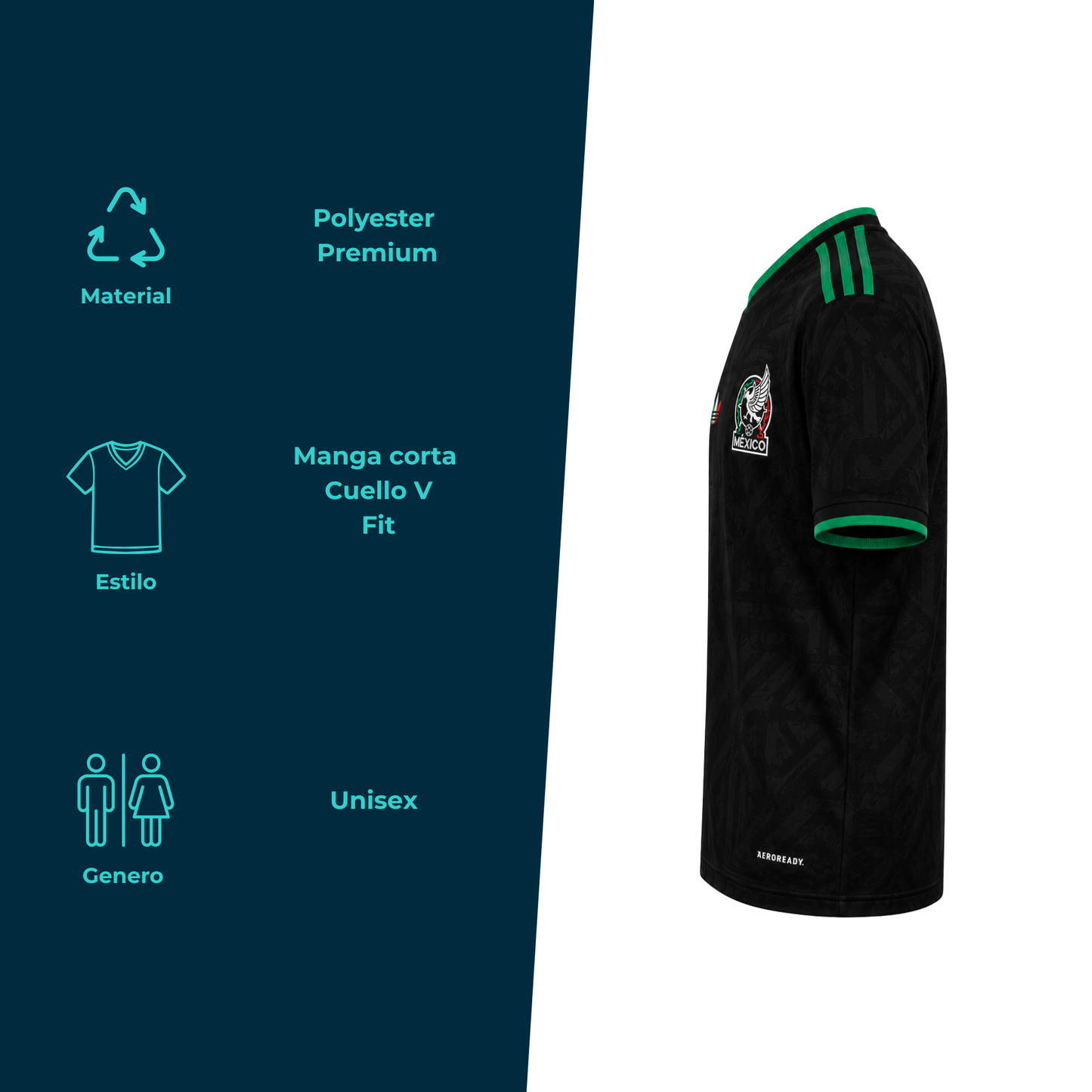 Jersey Playera Selección Mexicana Edición Conmemorativa 2026 Negra