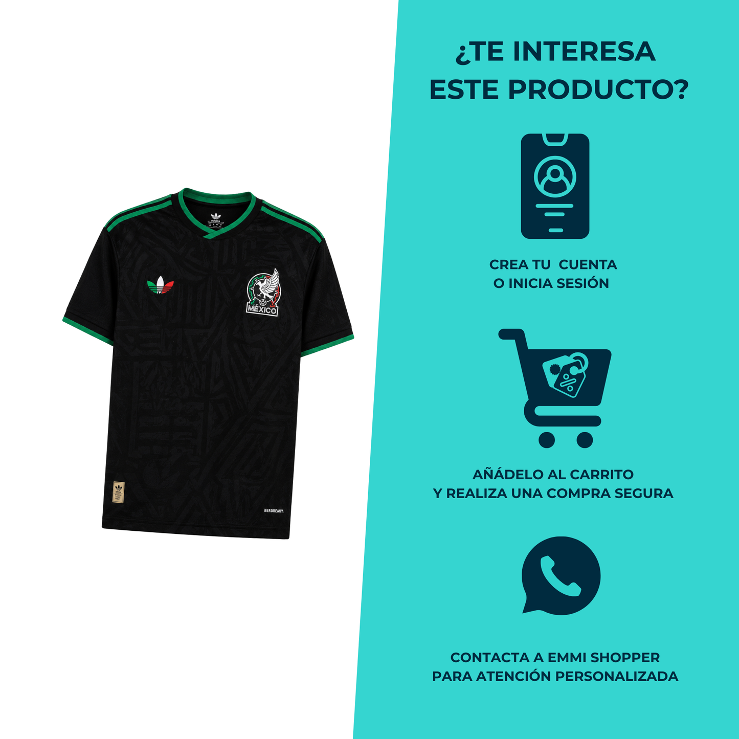 Jersey Playera Selección Mexicana Edición Conmemorativa 2026 Negra