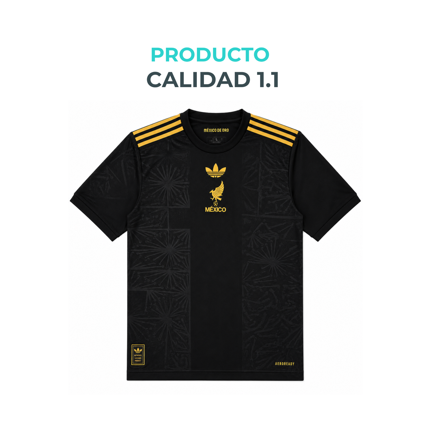 Jersey Playera Selección Mexicana Conmemorativa 2026 Negra con Dorado