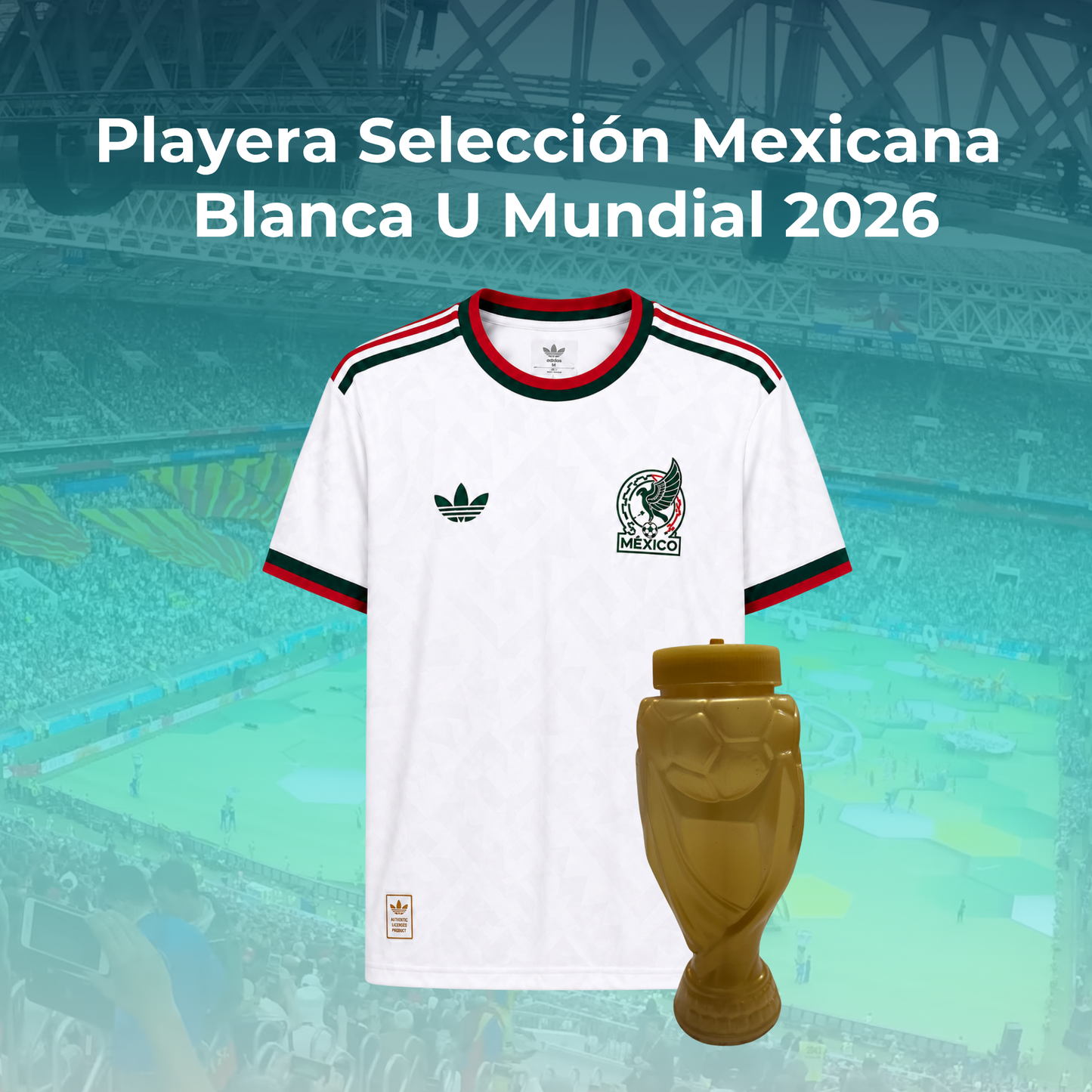 Jersey Playera Selección Mexicana Edición Especial 2026 – Blanca Cuello Redondo