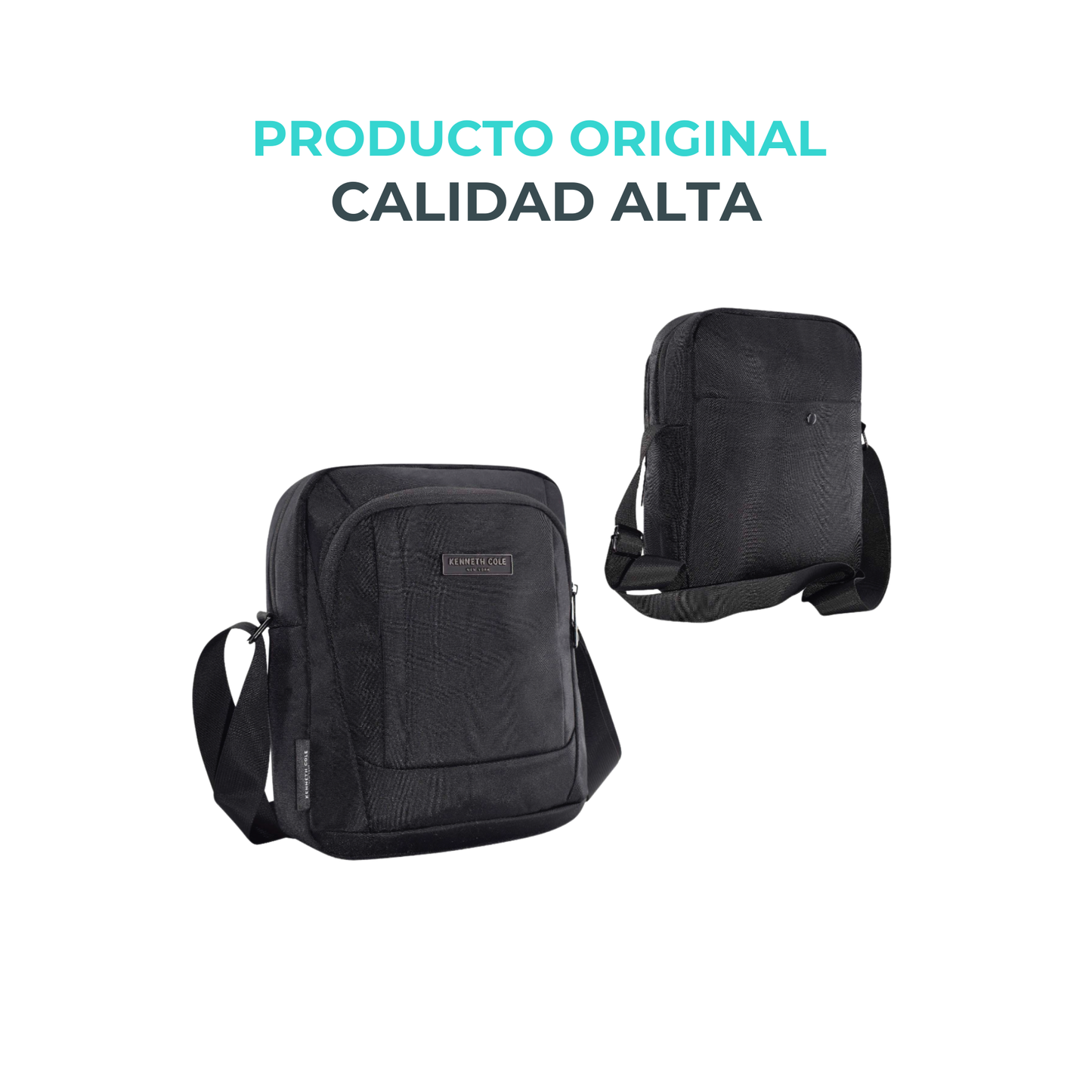 Messenger Bag Kenneth Cole 5L – Poliéster Resistente con Organizador