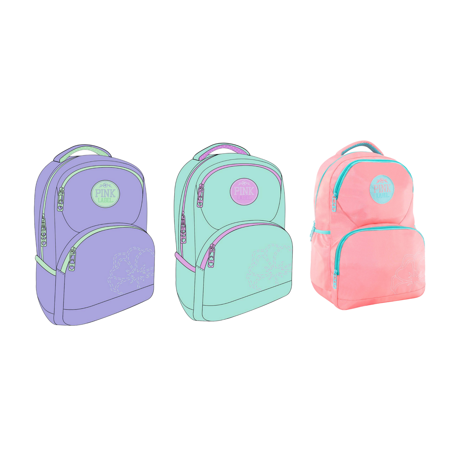 Mochila Escolar para dama Pink Label varios colores