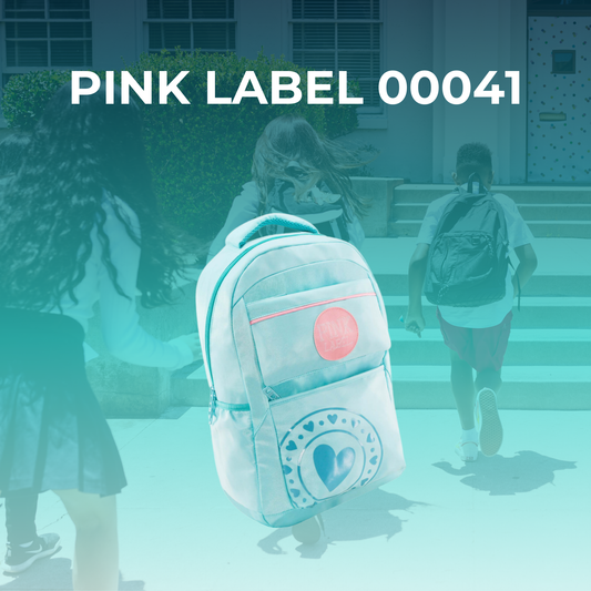 Mochila Pink Label Menta con Detalles Rosados