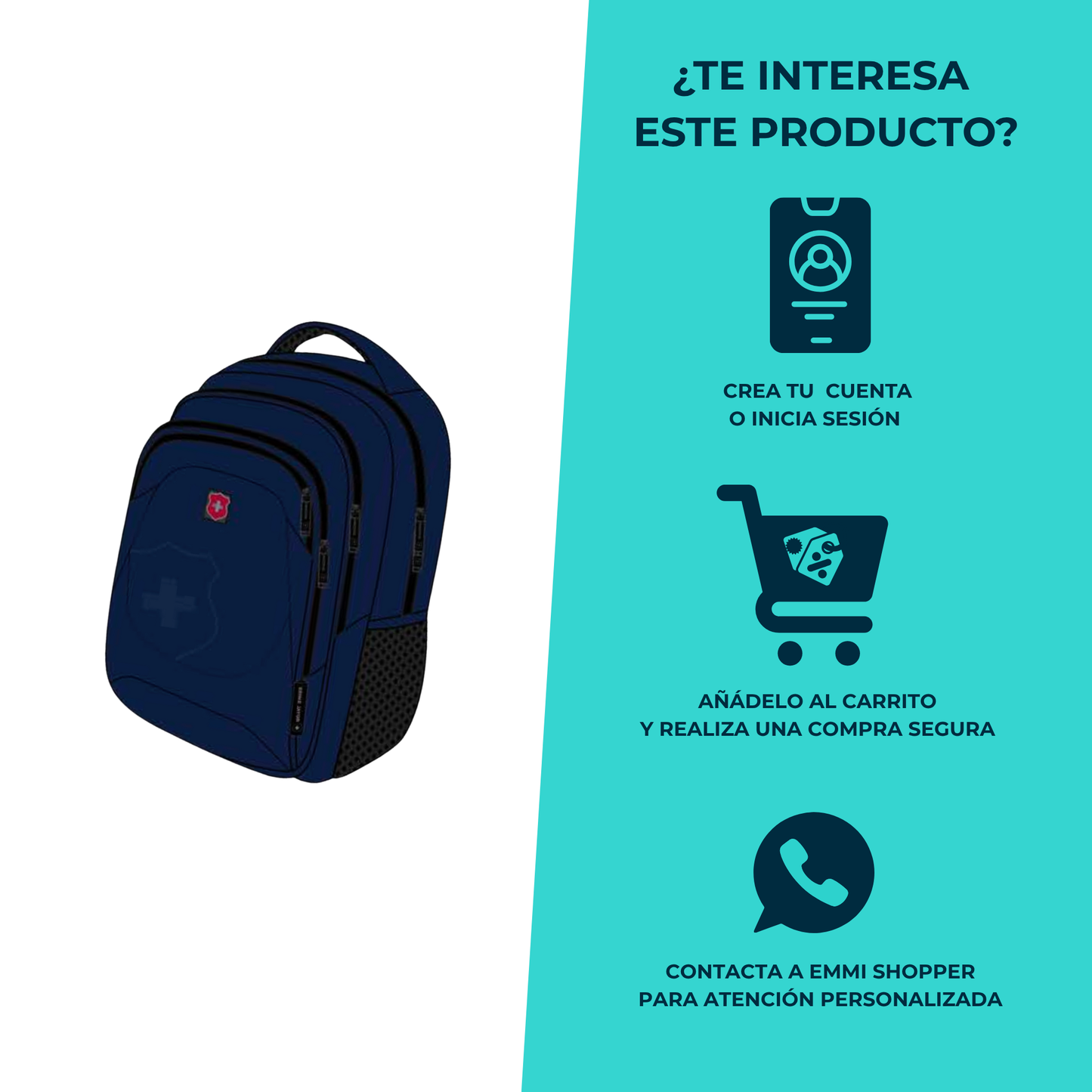 Mochila Royal Swiss Diseño Clásico de Alta Capacidad