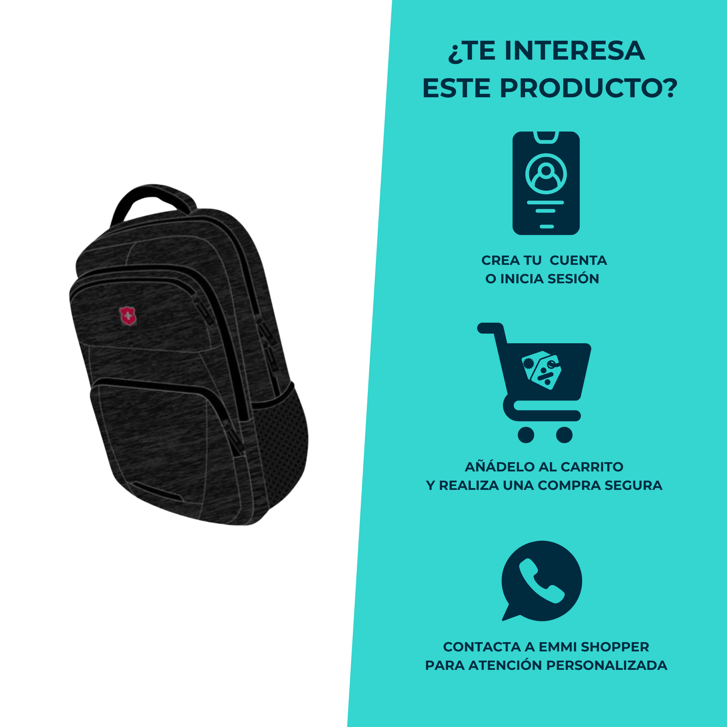 Mochila Royal Swiss con Porta Laptop y Espalda Acolchonada