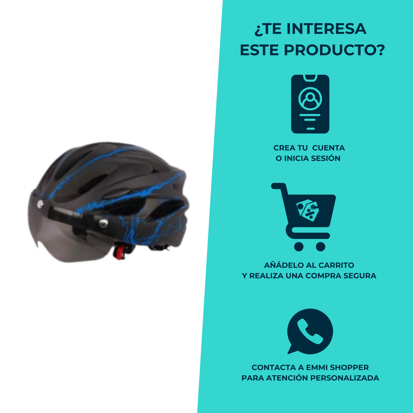 Casco de Bicicleta con Gafas Integradas y Visera Magnética