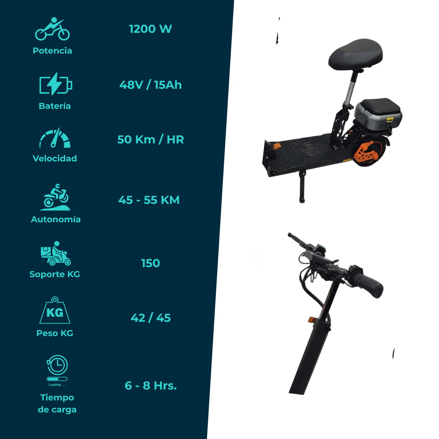 Scooter Eléctrico Plegable EVOBIKE S6