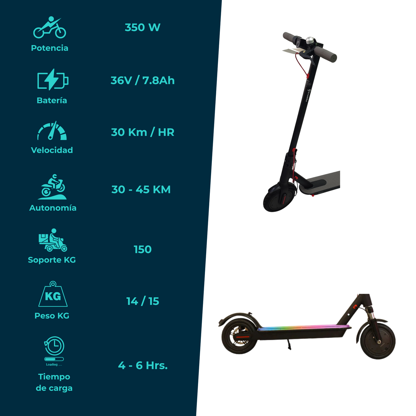 Scooter Eléctrico Plegable EVOBIKE M3-B