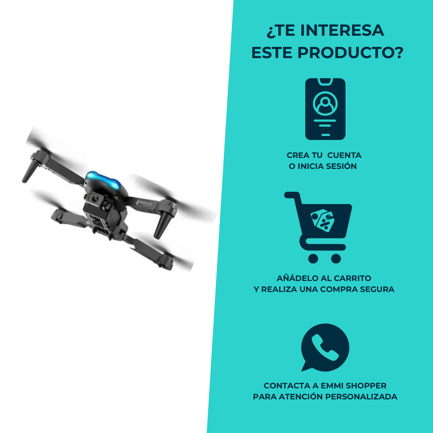 Dron Plegable E99 con Cámara 4K y Control Remoto