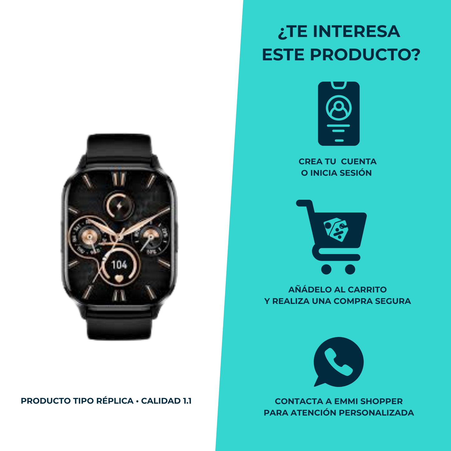 Smartwatch estilo G‑Tide S3 Pro Bluetooth y correas intercambiables