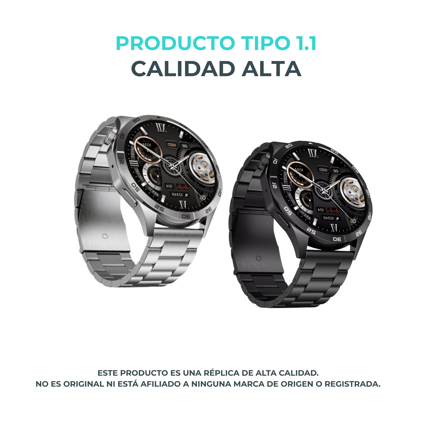 Smartwatch estilo G-Tide Power correa metálica y diseño elegante