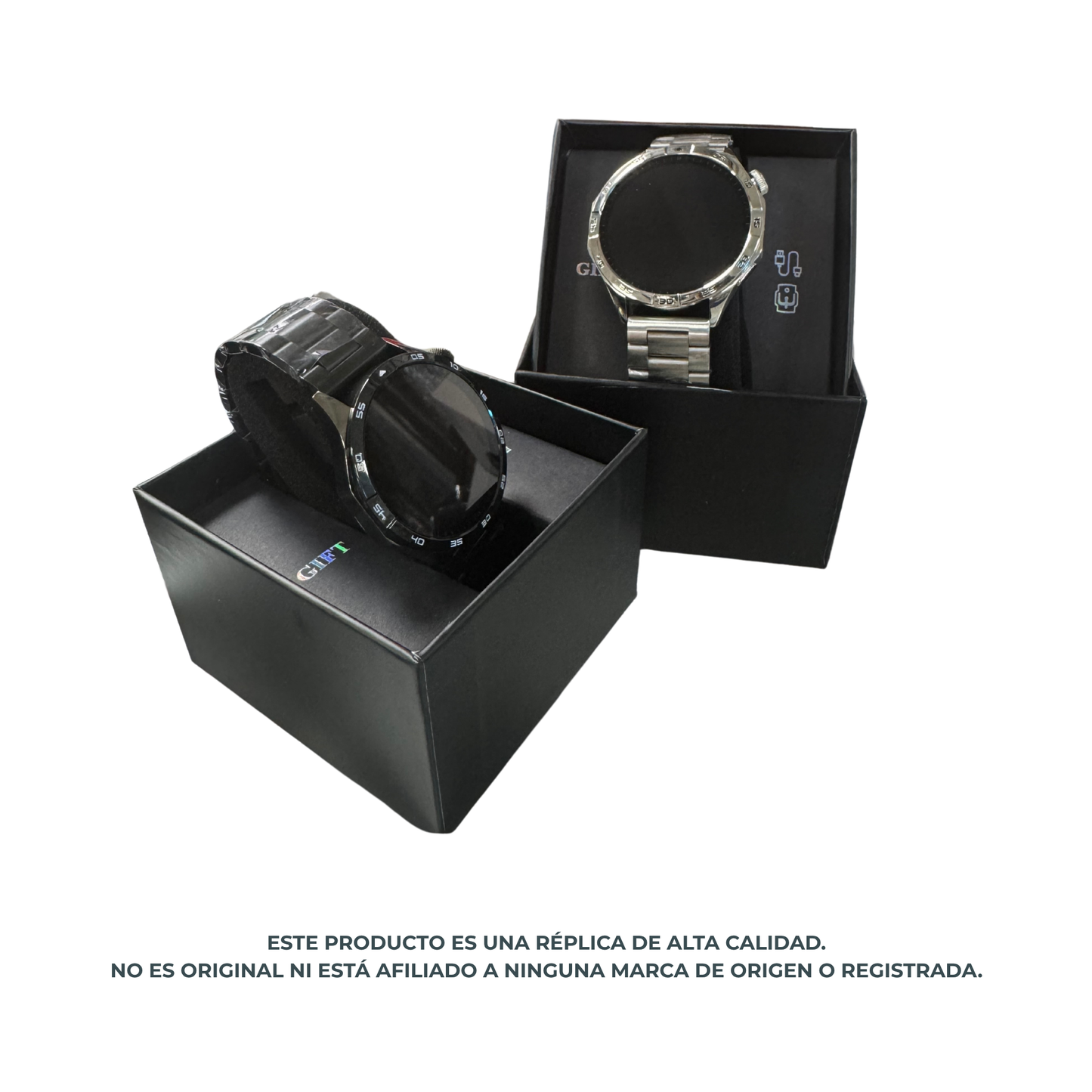 Smartwatch estilo G-Tide Power correa metálica y diseño elegante