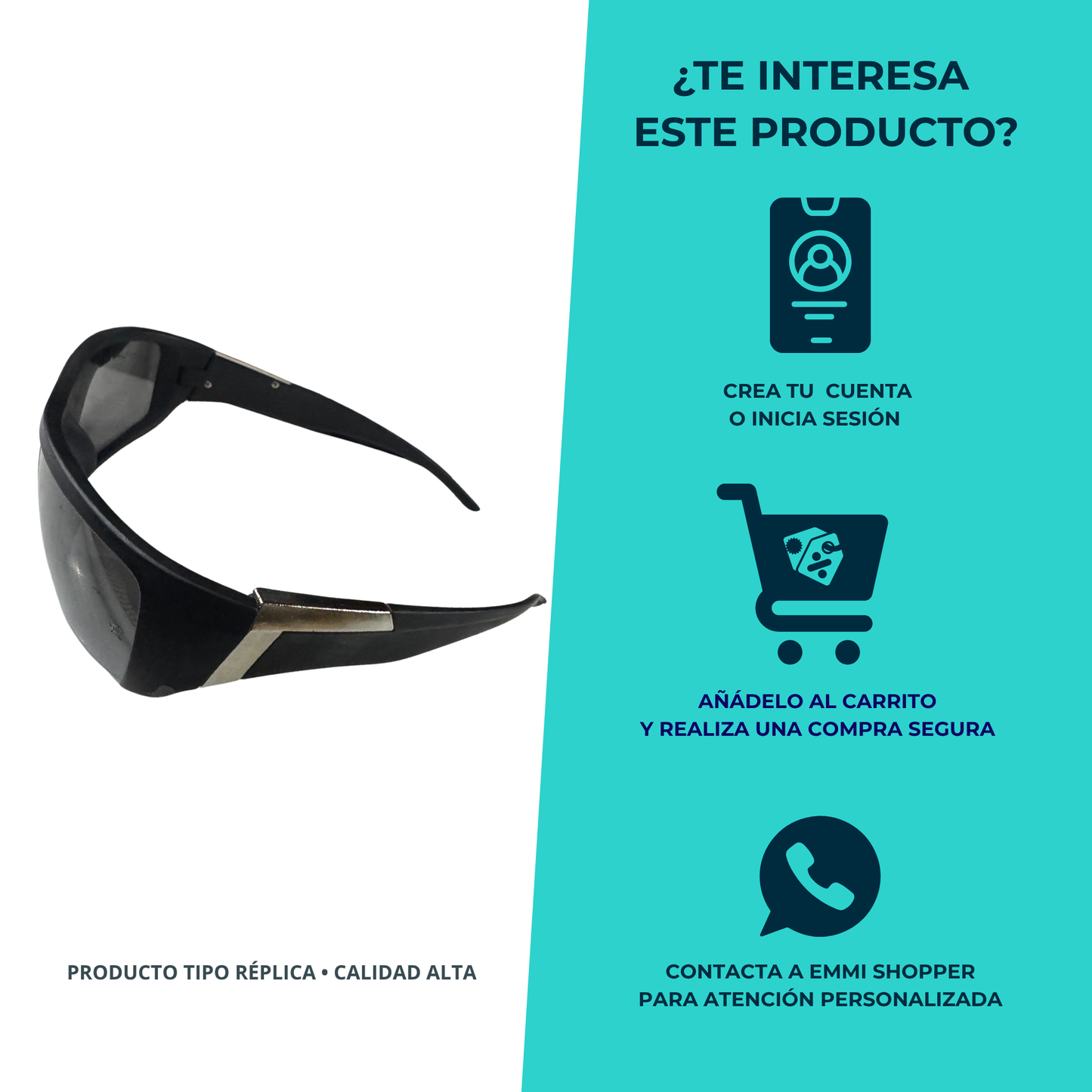 Gafas De Sol Estilo Fit Black Máxima Protección