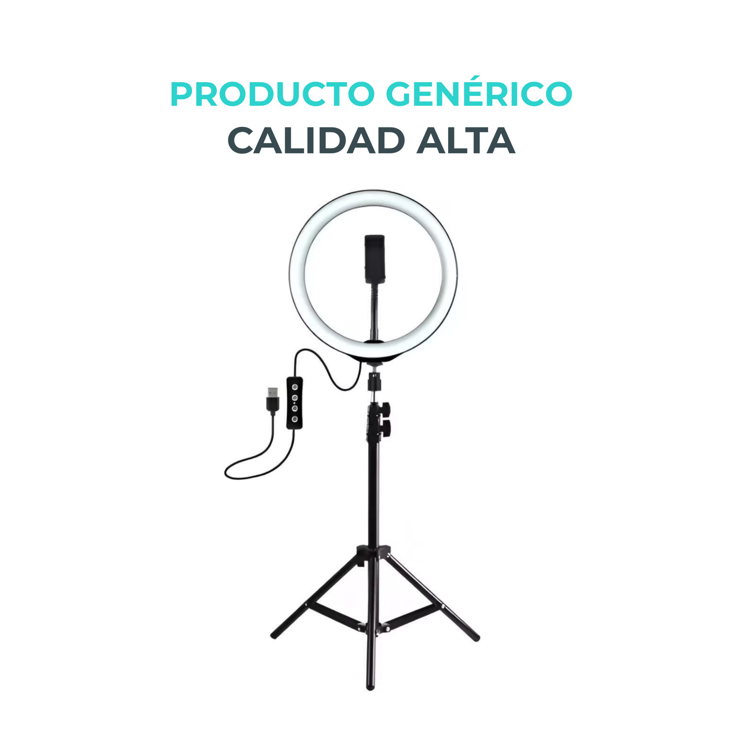 Aro de Luz LED 10” 12” y 14” con Tripié Profesional para Grabación y Streaming