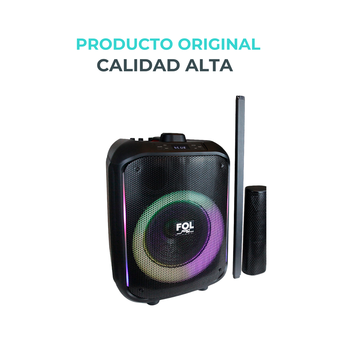 Torre de Sonido Bluetooth 100 W RMS Subwoofer 10″, Iluminación RGB
