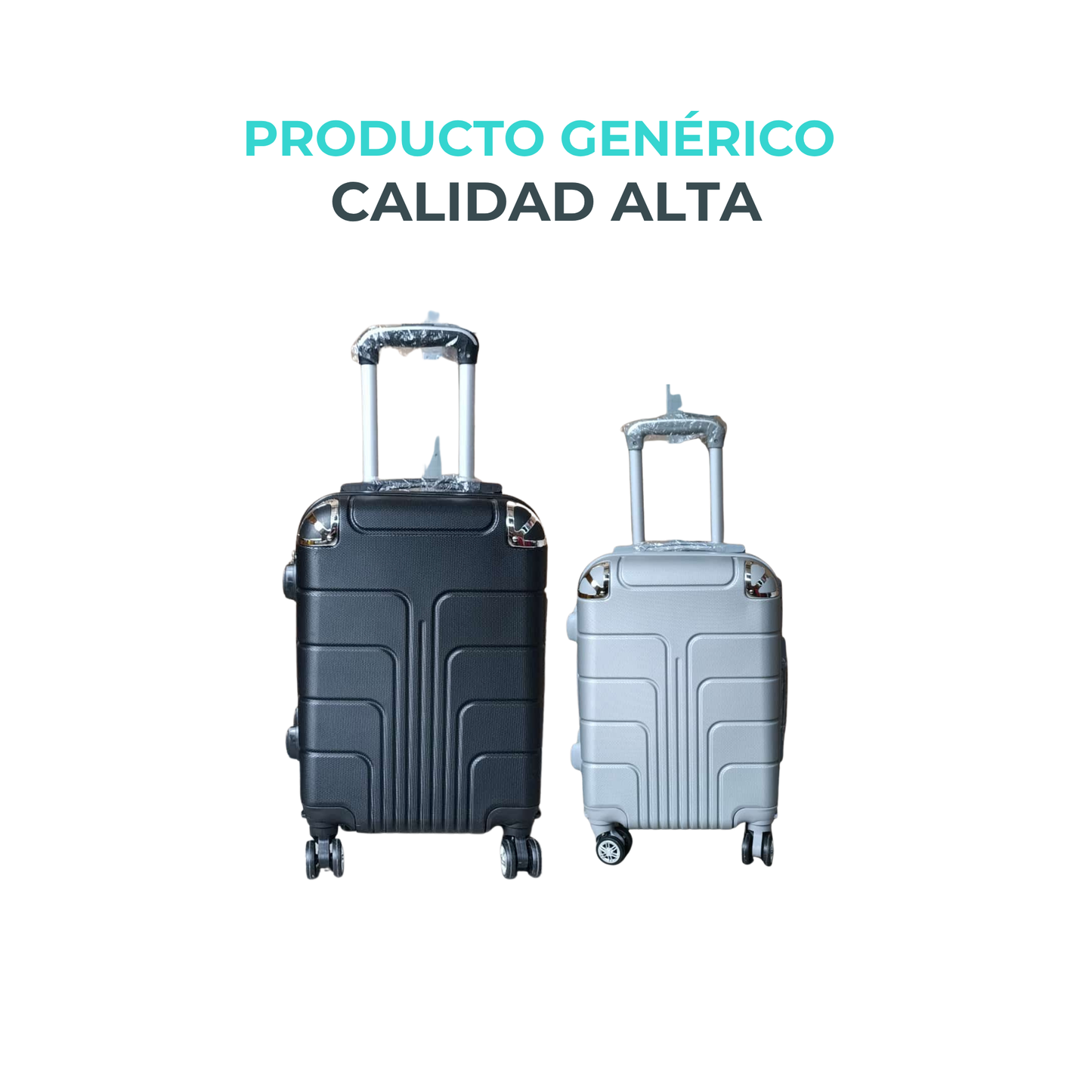 Maleta Rígida de Viaje Diseño Minimalista 360° 18” a 28” Negro o Gris