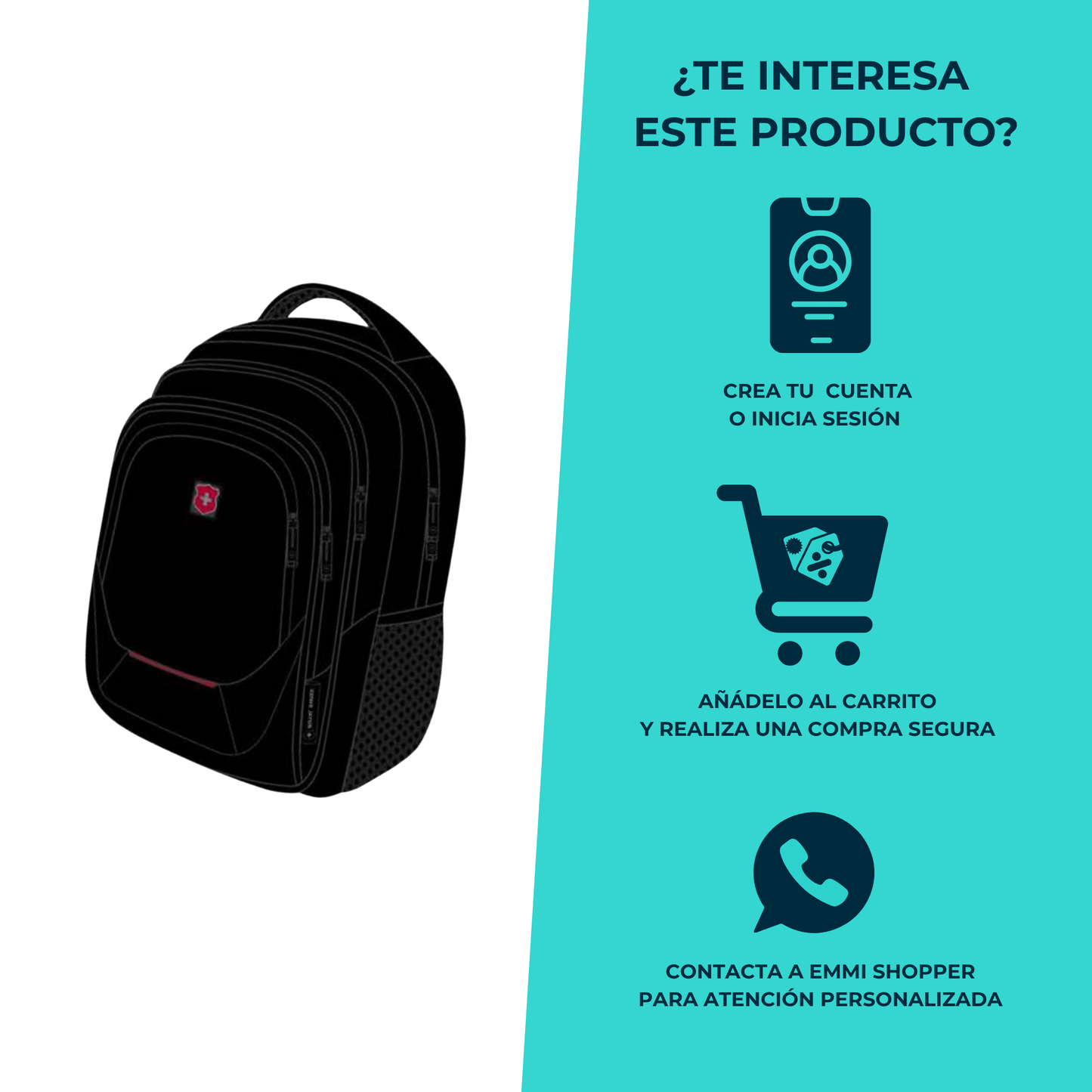 Mochila Escolar Royal Swiss con Porta Laptop