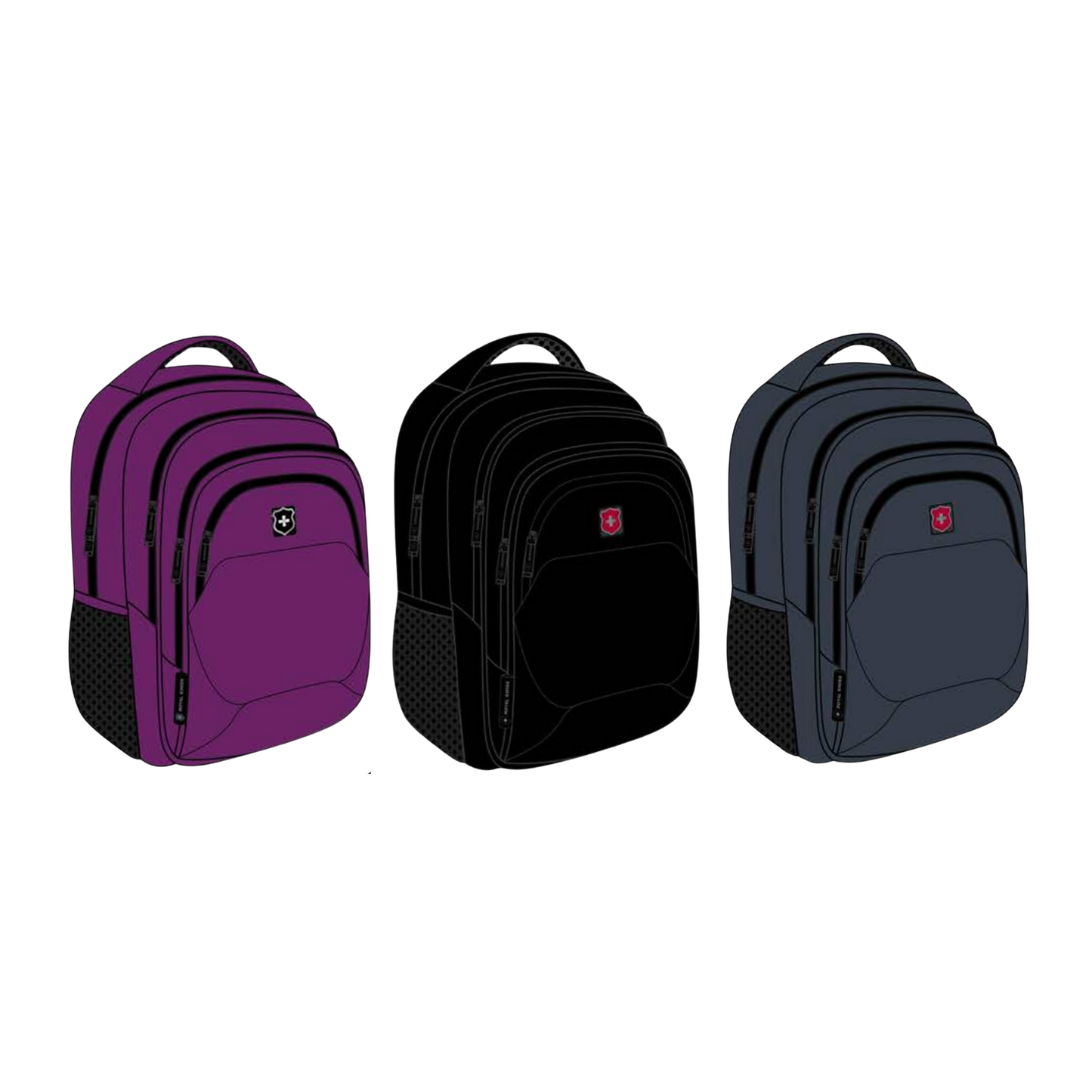 Mochila Royal Swiss con Diseño Ejecutivo y Espalda Acolchonada