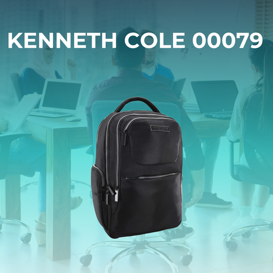 Mochila Kenneth Cole Negra con Compartimento para Laptop