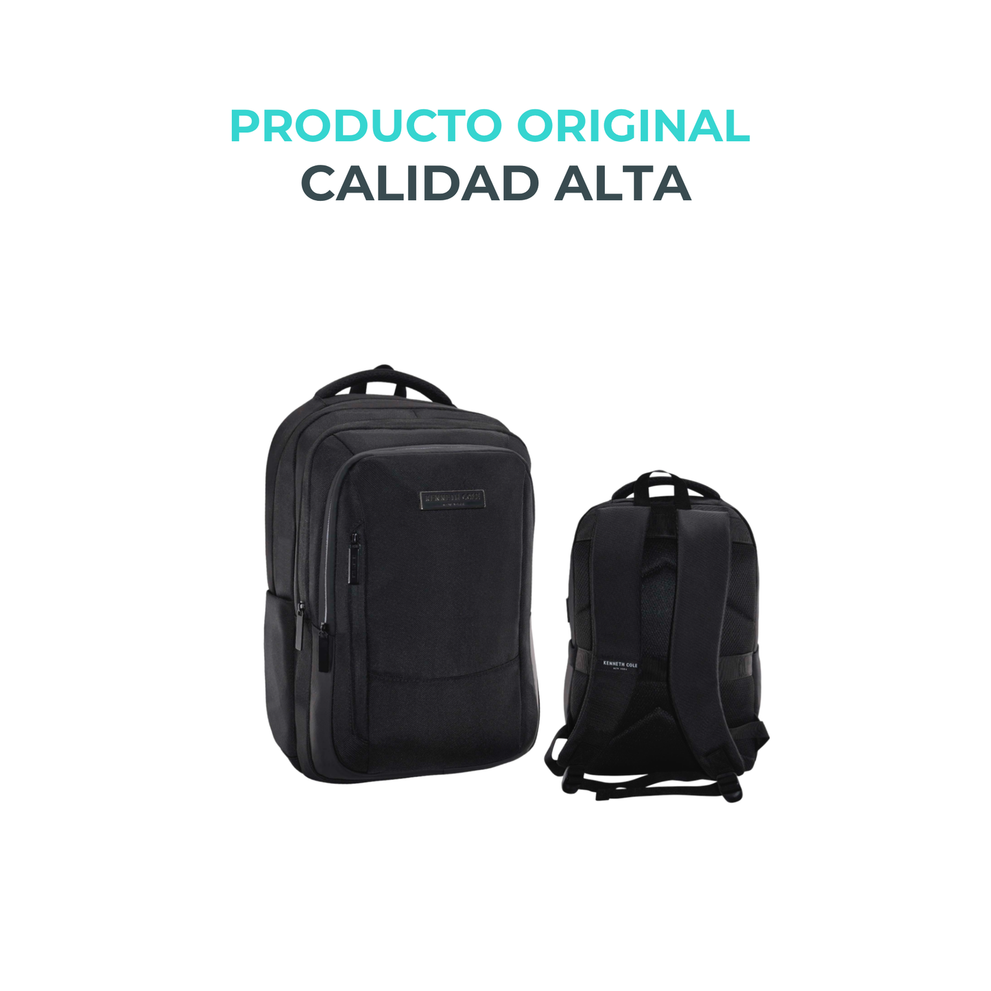 Mochila Kenneth Cole Negra con Puerto USB