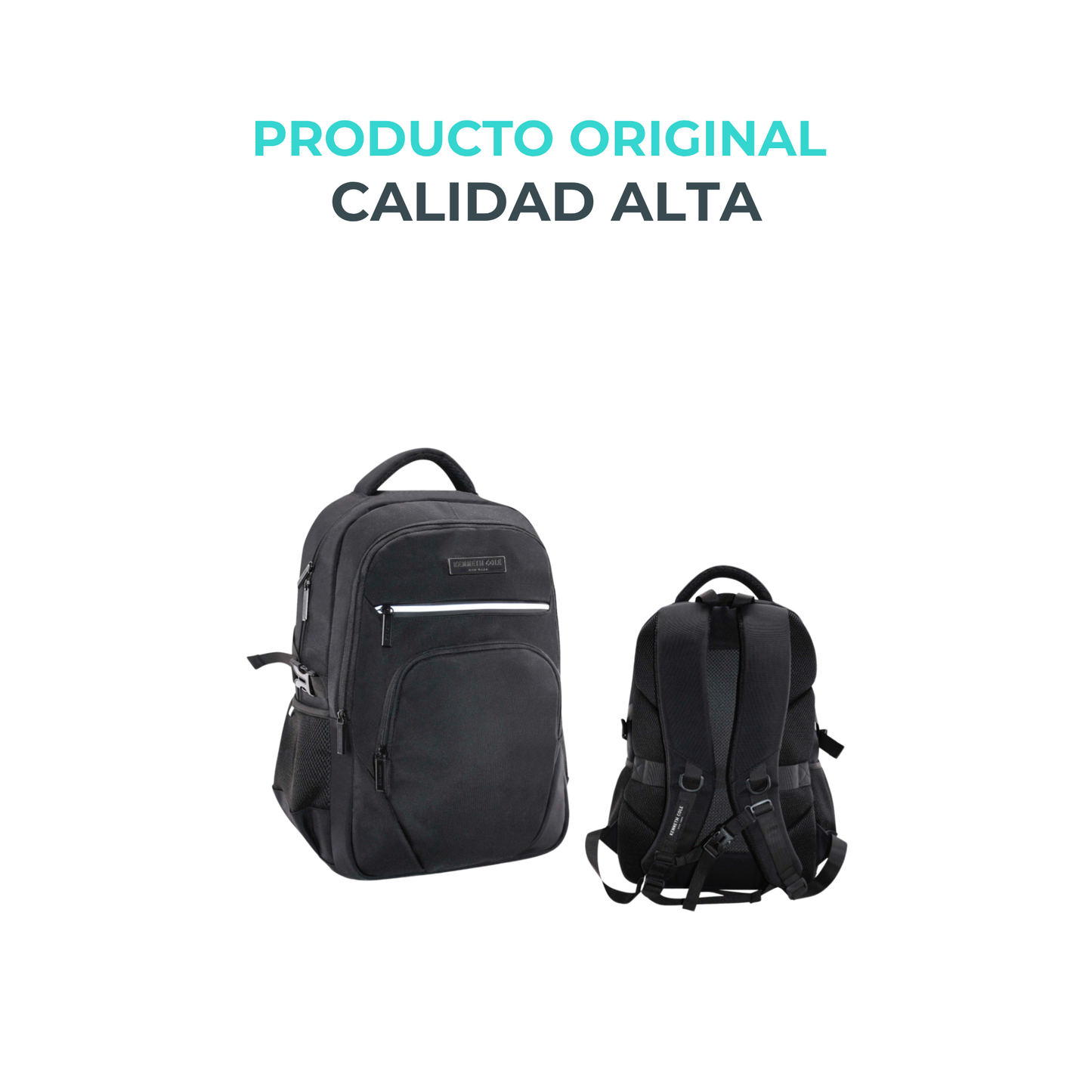 Mochila Kenneth Cole Negra de Gran Capacidad 36L