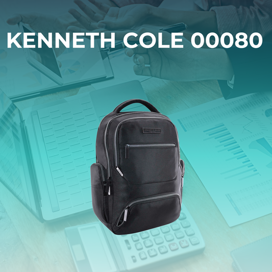Mochila Kenneth Cole Negra con Estilo Ejecutivo 25L