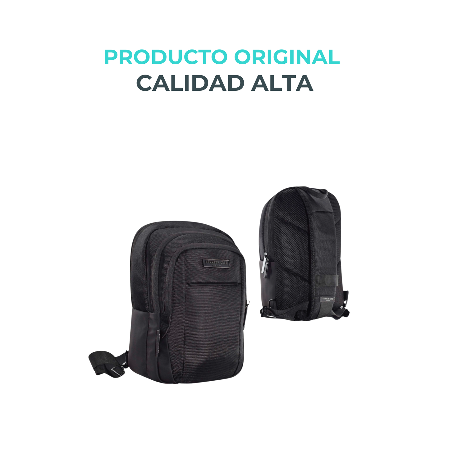 Messenger Bag Kenneth Cole 10L – Nylon & PVC con Correa Acolchada y Organizador