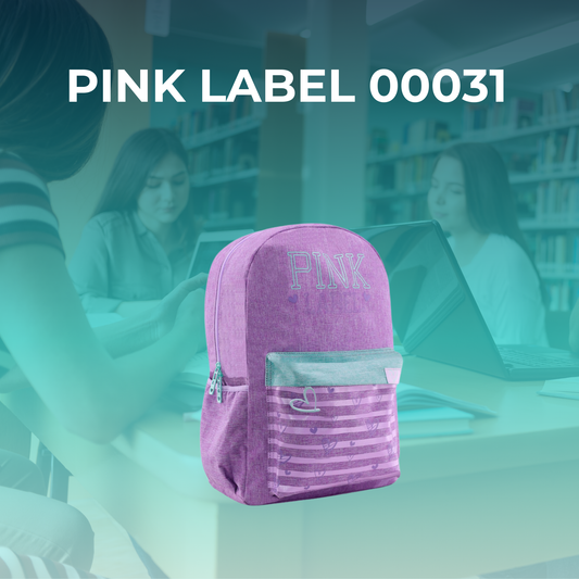 Mochila Original Pink Label colores vivos con Bolsillo Rayado