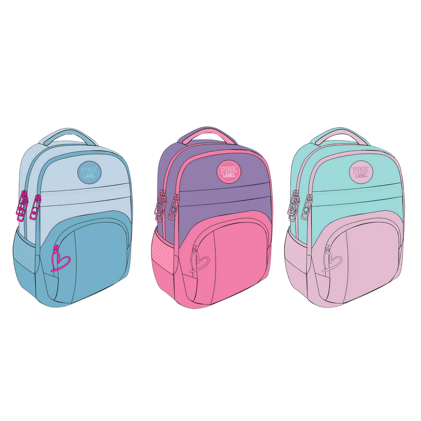 Mochila Original Pink Label para Niña en Colores Pastel