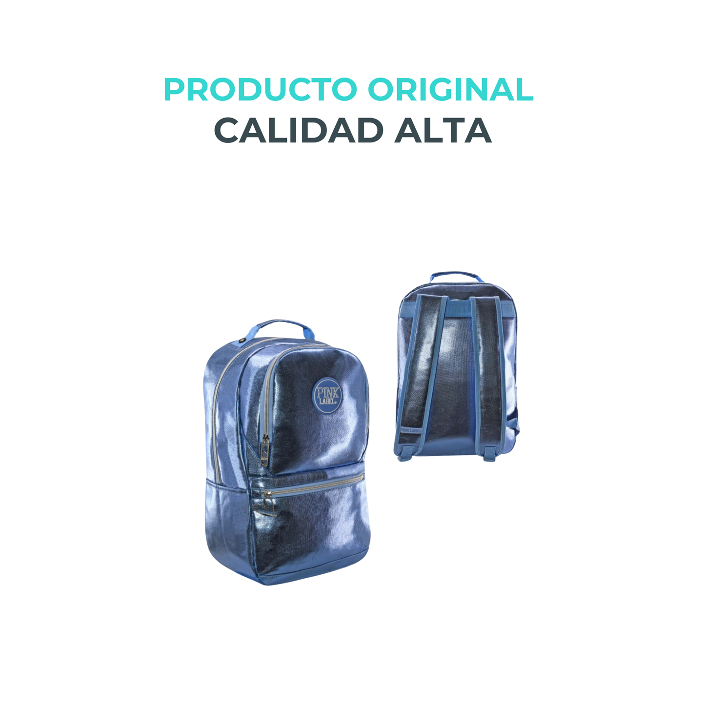 Mochila Original Pink Label Colores Metálicos con Acabado Brillante