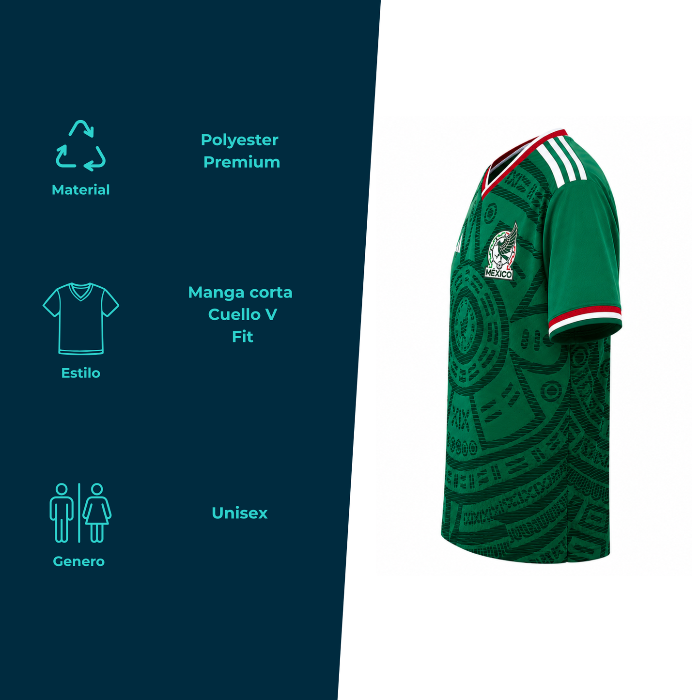 Jersey Playera Selección Mexicana Cuello V