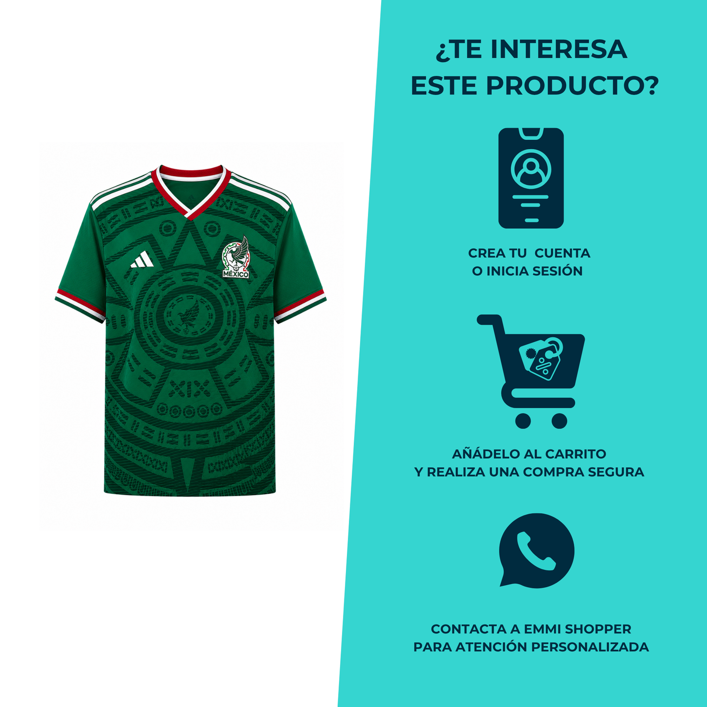 Jersey Playera Selección Mexicana Cuello V